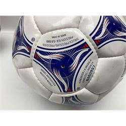 England Rugby official replica ball by Gilbert signed by Mike Tindall, together with a FIFA football