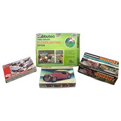 Subbuteo Floodlighting Edition set, Airfix model kit comprising 1/72 Victoria Cross Icons Special Edition Set, Corgi Truckertronic Convoy and a 1948 MG TC 1/16 model kit, all boxed (4) 