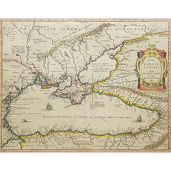 Abraham Ortelius (Belgian 1527-1598): 'Pontus Euxinus', early 17th century engraved map wi...