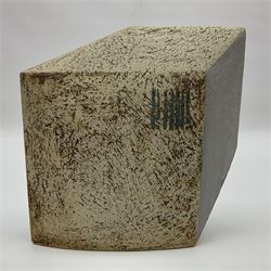 Ben Arnup (British 1954-): trompe l'oeil angular form sculpture, signed and numbered beneath, H20cm