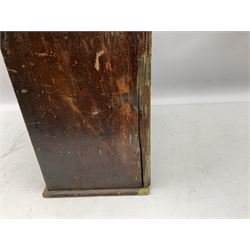 Early 20th Century Dewhurst table top chest, decorated with gilded 'Dewhurst's Sylko Machine Twist Strong Lustrous' lettering above six long drawers with names and numbers of cotton also detailed in gilt, H39cm