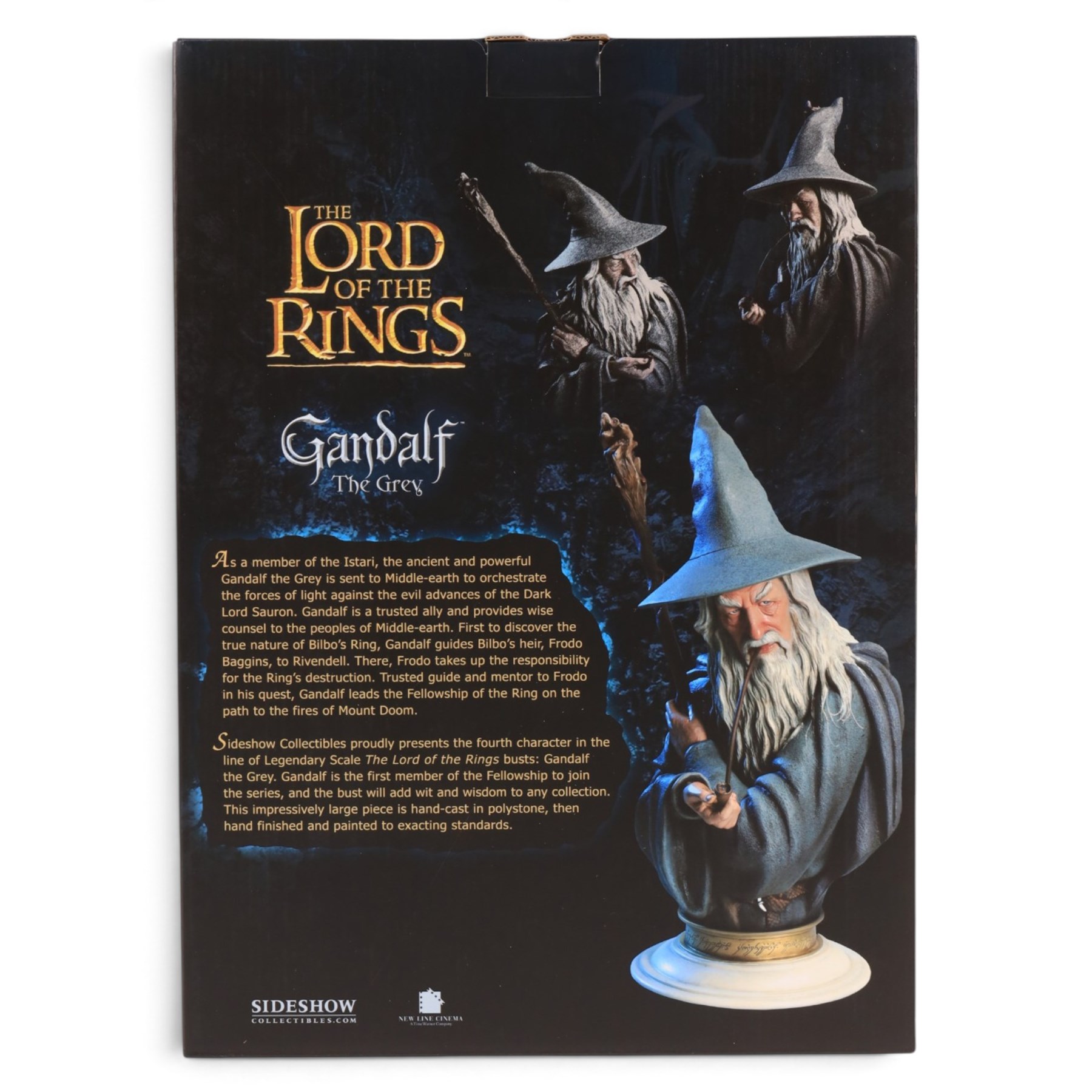 Limited edition Sideshow Collectibles Lord of the Rings Gandalf the Grey Legendary Scale Bust, limited edition no. 222 of 500, boxed 