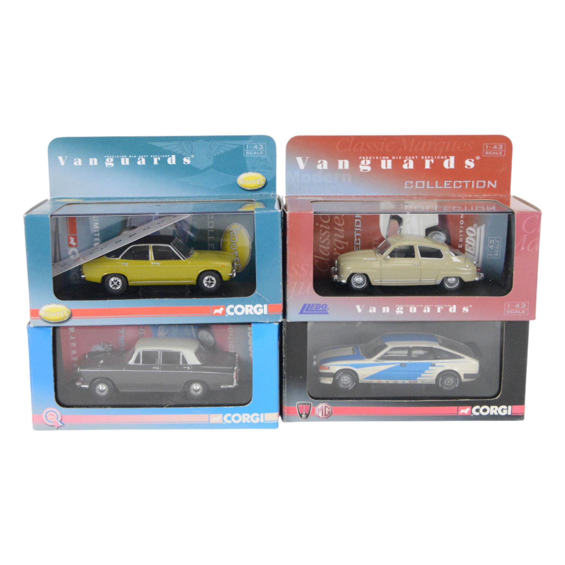 Ten limited edition Vanguards by Corgi and Lledo 1:43 scale