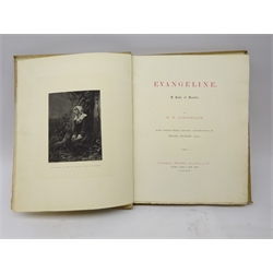 Longfellow H.W.: Evangeline. A Tale of Acadie. Limited India Proof edition No.634/1000. Illustrated by Frank Dicksee A.R.A. Elephant folio with decorative buckram covers.  