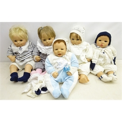  Five 'Real Life' models of Babies including R. Heimer 'Michie' and two others, Nel De Man and Gotz with certificate and tag (5)  