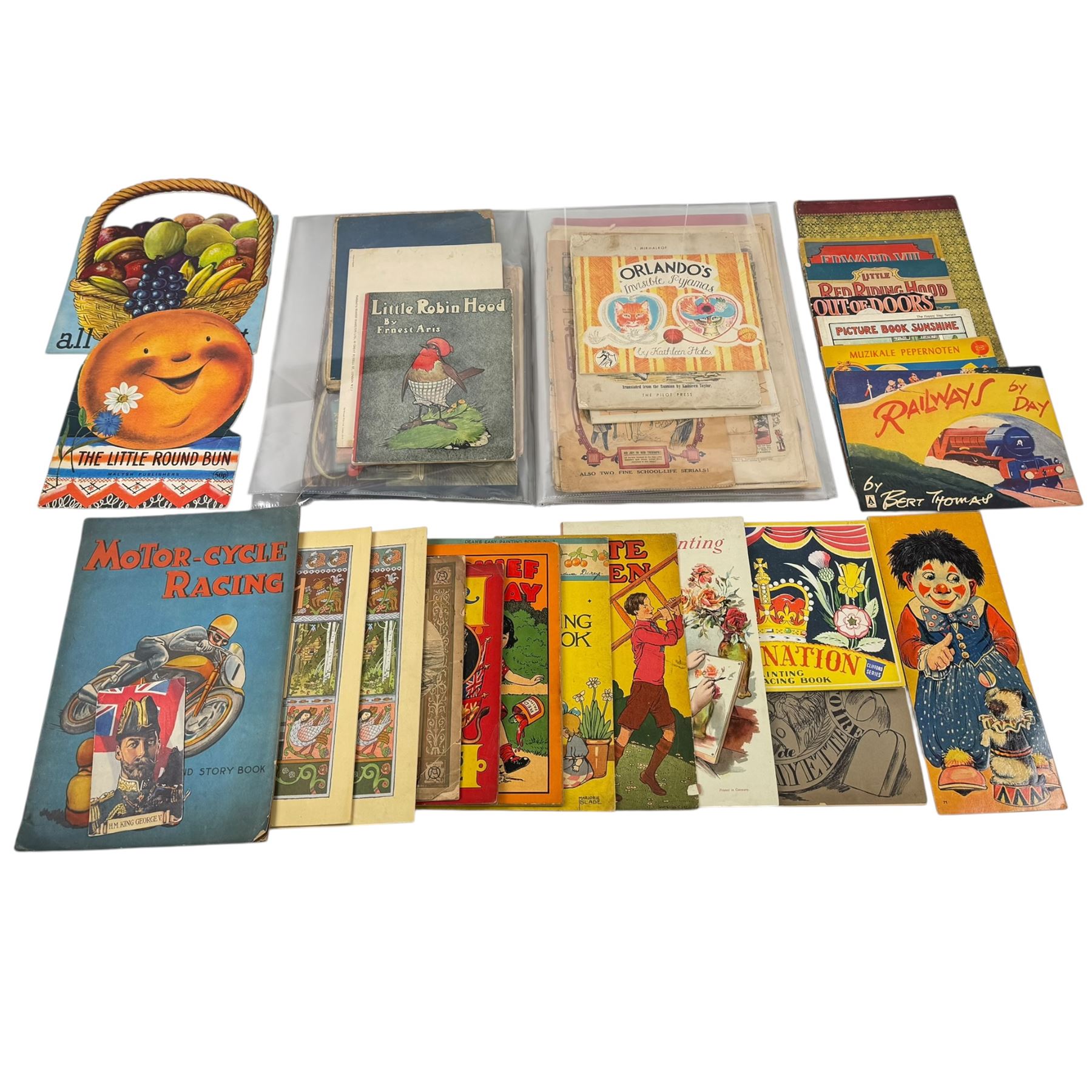 Collection of vintage children's picture books and comics 
