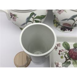 Three Portmeirion soup tureens with covers and ladles, together with vases, large bowls and other Portmeirion items