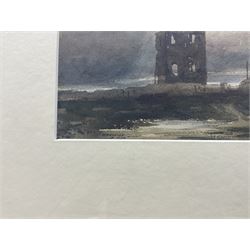 Henry Barlow Carter (British 1803-1867): Castle Ruin, watercolour signed and dated 1837, 9.5cm x 15cm 