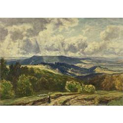 Sir Herbert Edwin Pelham Hughes-Stanton RA (British 1870-1937): 'Haslemere from Hindhead', watercolour signed and indistinctly dated 1906, titled in a later hand verso 52cm x 72cm