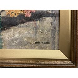 Stanley Smith (British fl.1927-1938): 'Mixed Flowers', oil on board signed, titled verso 32cm x 45cm 