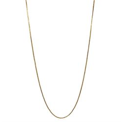 18ct gold Wheat link chain necklace, stamped 750
