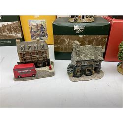 Fourteen Lilliput Lane cottages to include 'Diamond Cottage', 'Kendal Tea House', Visitor's Centre Special 'It's For You' signed to base, The British Collection 'The Sherlock Holmes' etc, all boxed with deeds