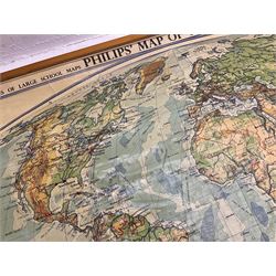 Large Philip's Map of the World educational world map, W183cm