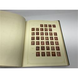 Great British Queen Victoria and later stamps, including perf penny reds, half penny 'bantam', King George V half crown seahorse, Queen Elizabeth II pre-decimal issues etc, housed in a green 'Windsor Album'