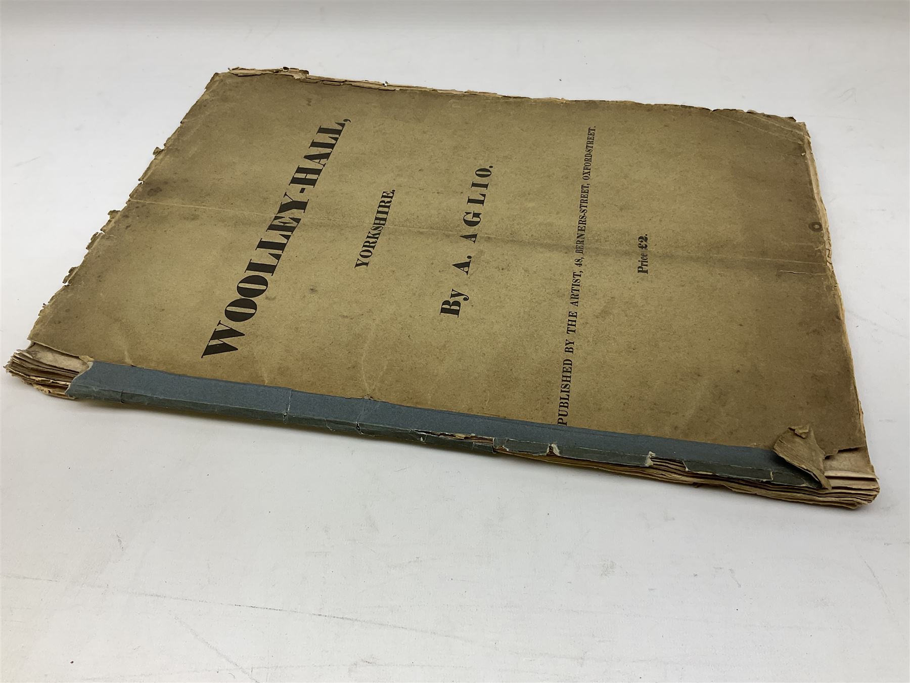 George Cuitt Jnr (British 1779-1854): 'Select parts of Kirkstall Abbey', complete set six etchings signed titled and dated 1823 in the plate, oblong folio; J Metcalf and J Carmichael (British 18th/19th century): 'Fountains Abbey Intended To Illustrate The Architecture And Pictureseque Scenery Of That Celebrated Ruin', seven etchings (one missing) pub. 1832 with Historical and Architectural Description by T Sopwith, oblong folio; Augostino Aglio (Italian 1777-1857): 'Sketches of the Interior & Temporary Decorations in Woolley-Hall Yorkshire', complete set 22 lithographs dated 1821, pub. by the artist, oblong folio max 54cm x 37cm (3)