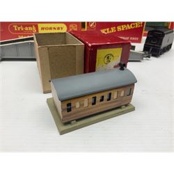 Tri-ang/Hornby '00' gauge - Princess Class 4-6-2 locomotive 'Princess Elizabeth' No.46201 with tender; Battle Space Turbo Car, boxed; four passenger coaches, buffet car, track cleaning car and eight wagons, all boxed; and various other accessories