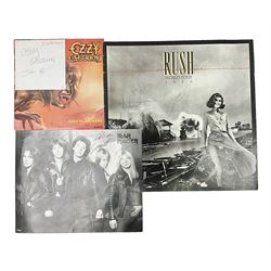 Ozzy Osbourne Shot in the Dark single, Rush World Tour magazine etc 