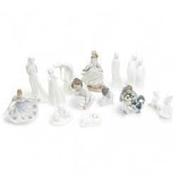   Lladro including Sweet Dreams 1535, Cinderella 4828, Angel Dreaming 4961 and another 4539, eight Royal Doultonfigures from the Images series and one other figure Kathy HN3305
