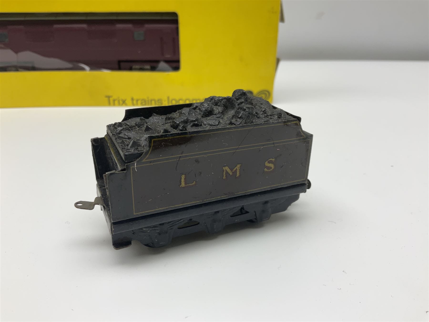 Trix Twin Railways - Warship Type 4 Diesel Hydraulic B-B locomotive 'Vanguard' No.D801; another similar incomplete locomotive; both boxed; and an LMS 4-wheel tender (3)