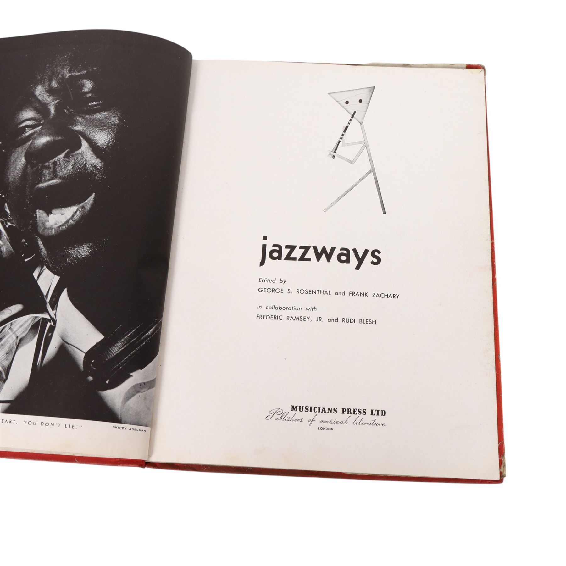 Signed Louis Armstrong 'Harold Davison presents Louis Armstrong and His All Stars' souvenir programme, signed to top left corner by Louis Armstrong, together with five further Jazz programmes and a Jazzways book