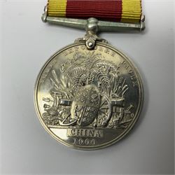 Victoria China War Medal 1900 awarded to J.T. Tosh A.B. H.M.S. Bonaventure; with ribbon