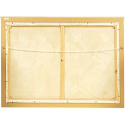 After Chen Yifei (Chinese 1946-2005): The Banquet, oil on canvas 89cm x 125cm 