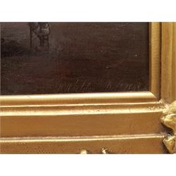 H Wheldon (19th century): High Street on the Road to Stockton with a Durham Fishmonger's Cart outside the Rose and Crown in the foreground, oil on canvas signed and dated 1848, 42cm x 57cm