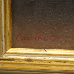 Christopher Cawthorn (British 20th century): Still Life with Fruit and Brass Pot, oil on canvas signed 39cm x 49cm