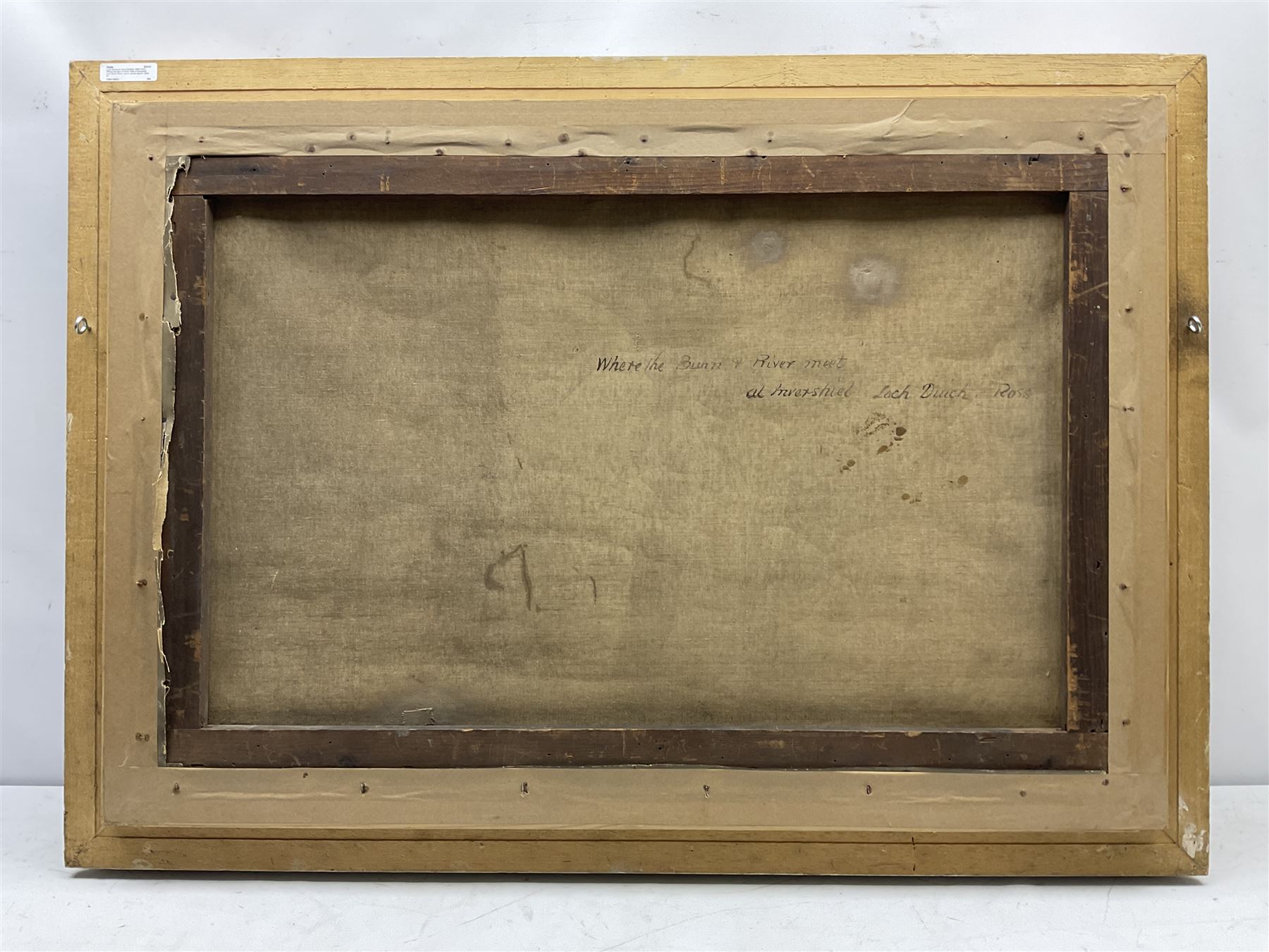 Louis Bosworth Hurt (Scottish 1856-1929): 'Where the Burn & River meet at Invershiel Loch Duich Ross', oil on canvas signed, titled verso 57cm x 88cm