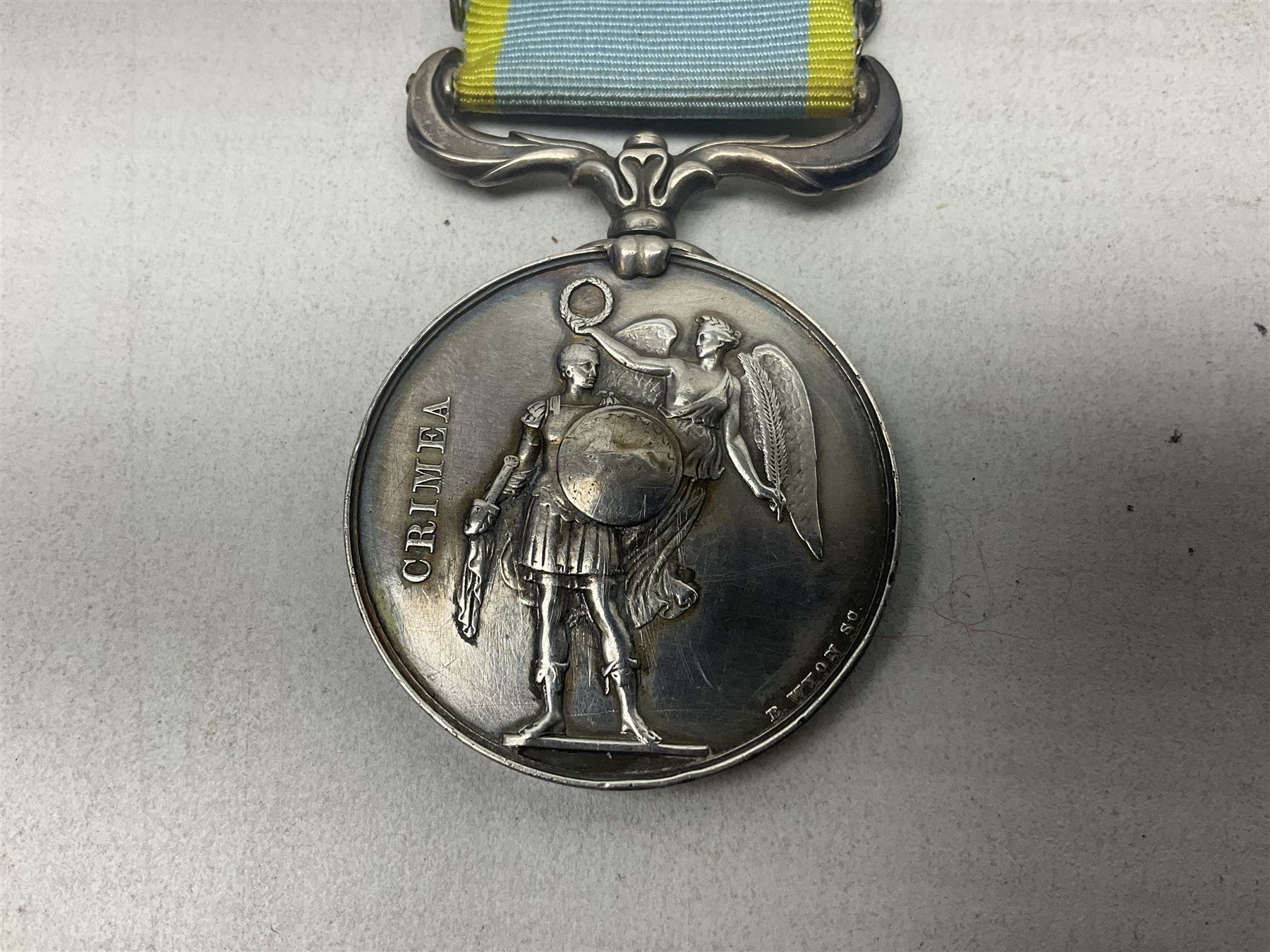 Victoria British Army Crimea medal with Sebastopol clasp, unnamed, with ribbon