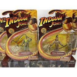 Indiana Jones - Hasbro Raiders of the Lost Ark 'Cairo Ambush' Set; boxed; and eight carded action figures comprising Indiana Jones, German Soldiers, Young Indy, Ugha Warrior, Russian Soldier, Colonel Vogel, Dr. Henry Jones and Cemetery Warrior; all in unopened blister packs (9)