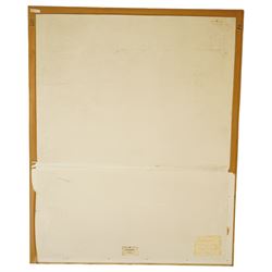 Kathryn Ensall (British 1956-): 'Three's a Crowd', pastel on paper signed on artist's label verso c.1992, 128cm x 100cm