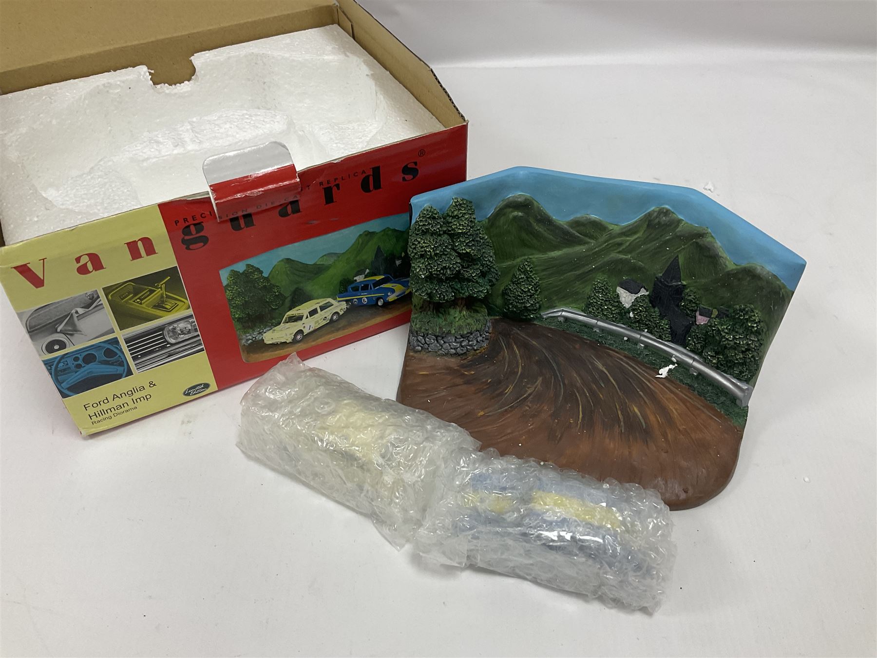 Lledo Vanguards - five 1:43 scale diorama sets comprising CD1002, PD1002, PD2002, RD 3002 and GD1002; with further Corgi 05508 Mini 7 racing club diorama set; all boxed (6)