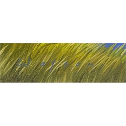 Ross Watson (Australian 1962-): Soldier's Contemplation on the Cliff Top, acrylic on board signed 44cm x 51cm