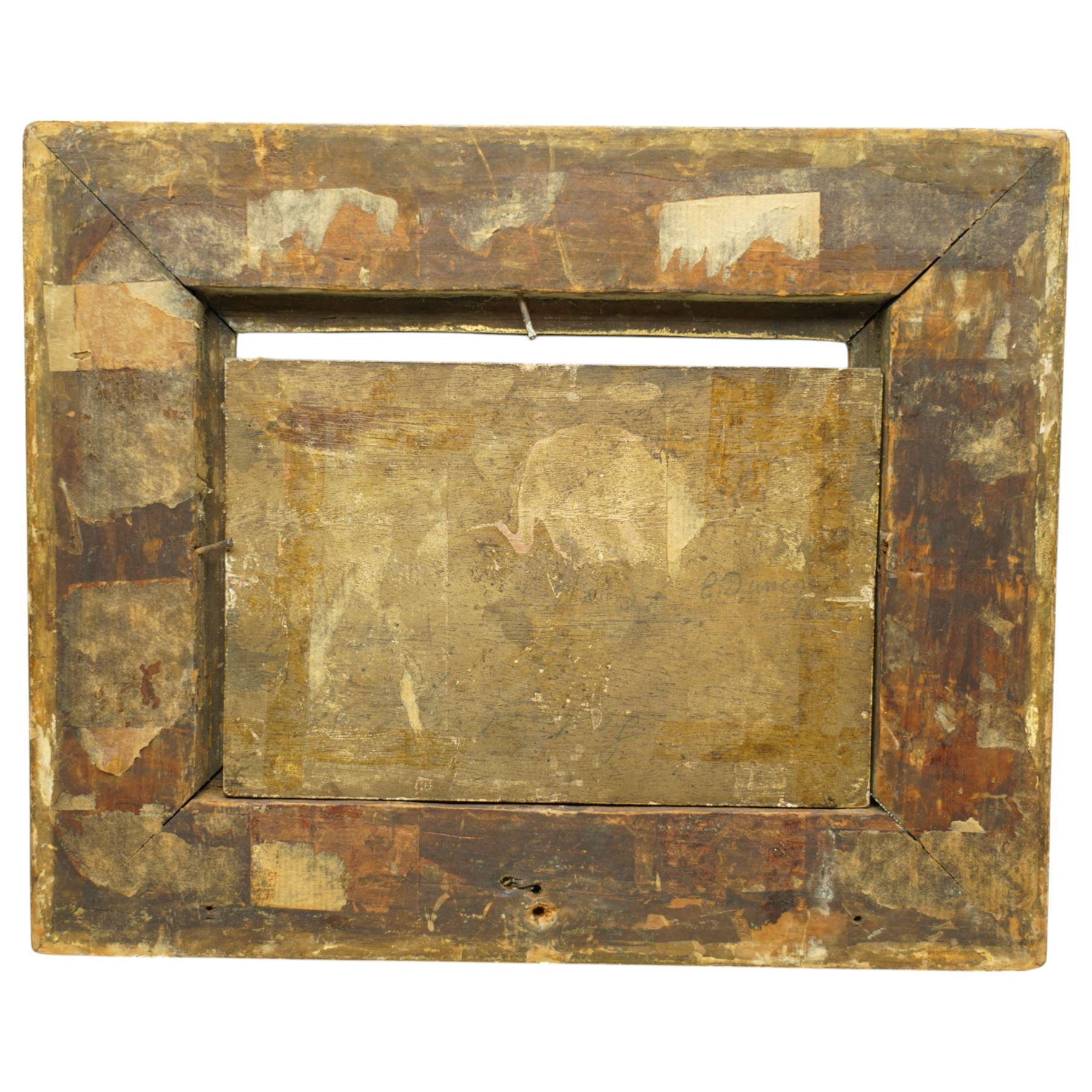 Edward Duncan (British 1803-1882): Ploughing the Fields, oil on panel signed 13.5cm x 20cm