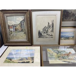 Collection of original watercolours to include George Trevor, H R Wilkinson, J Tucker and W H Burns with some other prints (qty)