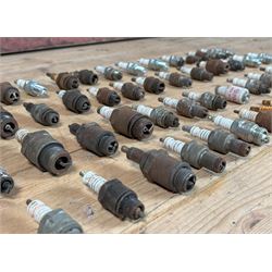 Group of collectable spark plugs, mostly used, mainly by Champion, and some earlier examples by K.L.G.  - COLLECTION BY APPOINTMENT FROM: The White House, Thirsk Road, Easingwold, York, YO61 3NF - CALL 01723 507111 TO ARRANGE