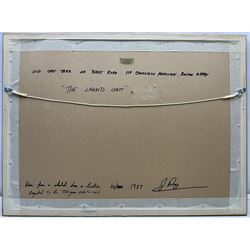 Jack Rigg (British 1927-2023): 'The Laund Oak' at Bolton Abbey, watercolour and ink signed inscribed and dated 1987, further inscribed verso 37cm x 55cm 
Notes: the Laund Oak was thought to be one of the oldest trees in England, being at least 700 years old but possibly older; it was sadly felled in a storm in January 2017.