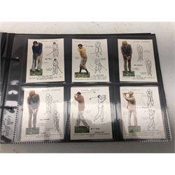  Collection of golf related cigarette cards including golfers and golf courses, part set of John Payer & Sons 'Championship Golf Courses' etc  