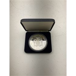 Jamaica 1979 twenty five dollar sterling silver proof coin, commemorating the 10th Anniversary of the Investiture of H.R.H Prince Charles as Prince of Wales, cased with certificate