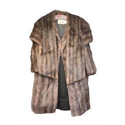 Ladies mink fur jacket and a mink shawl, both by Marshall and Snelgrove