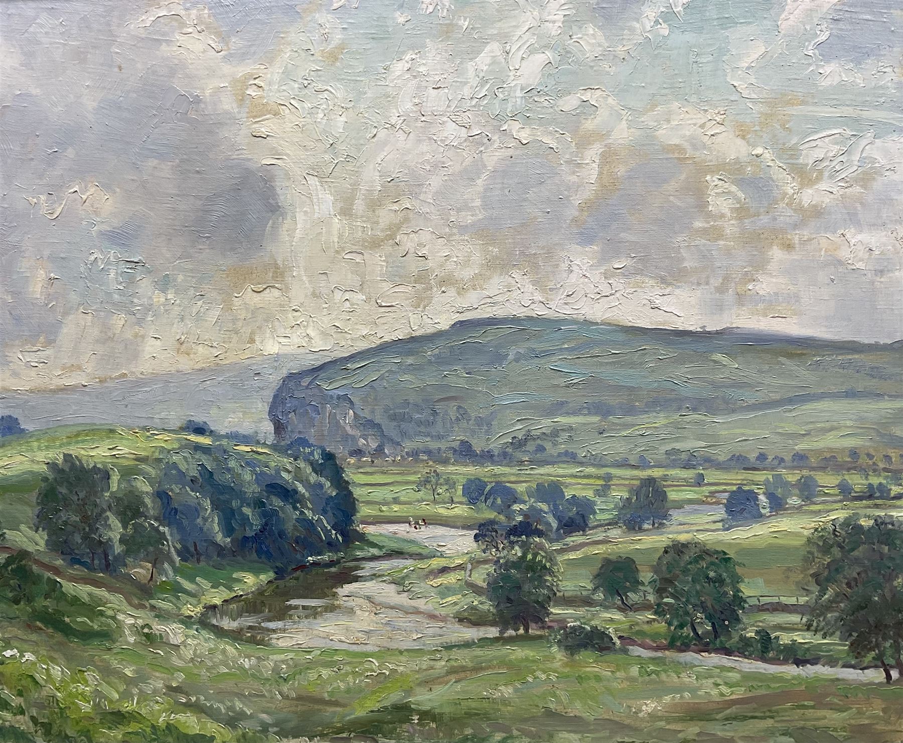 William Henry David Birch (British 1895-1968): Kilnsey Crag, oil on canvas board unsigned 49cm x 59cm