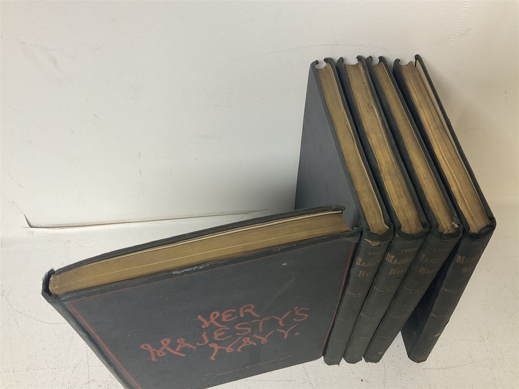 Charles Rathbone Low: Her Majesty's Navy, including its Deeds and Battles', five vols of six., pub J.S. Virtue & Co., London, 1890 (5)