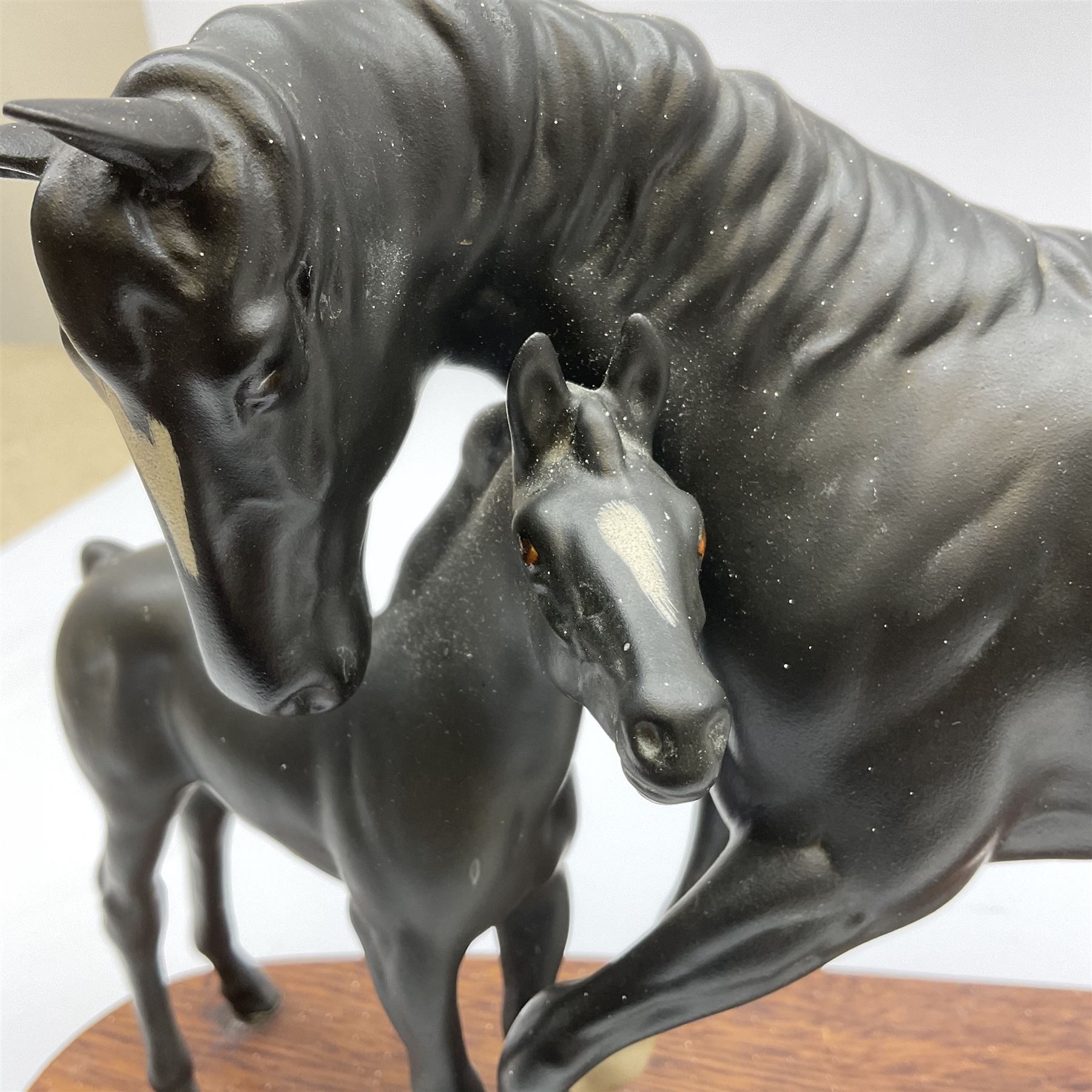 A Beswick figure modelled as Black Beauty and Foal | Antiques
