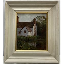 John Foulger (British 1942-2007): 'Willy Lott's Cottage' Flatford Mill, oil on board signed 24cm x 20cm