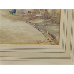 Amy Paget Kemp (British exh.1895-1919): Village High Street, watercolour signed 24cm x 29cm