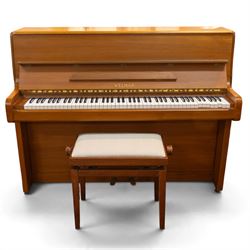 1970s century Welmar mahogany cased upright piano, retailed by The Piano Centre Rotherham,...