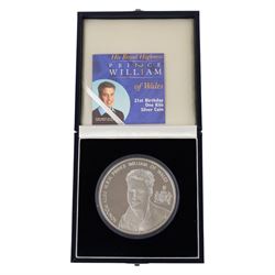 The Royal Mint Alderney 2003 'His Royal Highness Prince William of Wales 21st Birthday' on...