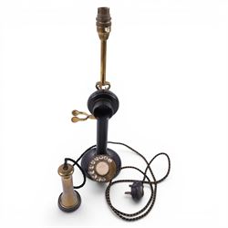  Bakelite stuck telephone converted into a table lamp H46cm