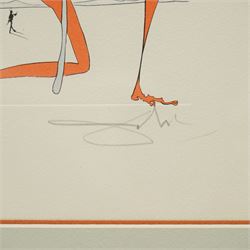 Salvador Dali (Spanish 1904-1989): 'Quevedos Visioner' (Quevedo`s Visions)', limited edition drypoint etching signed and numbered 23/300 in pencil, with blindstamp 29cm x 22cm